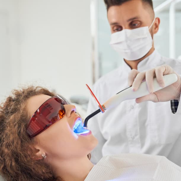 Achieve a brighter, whiter smile with professional teeth whitening in Albania. Safe, effective, and affordable cosmetic dental solutions.
