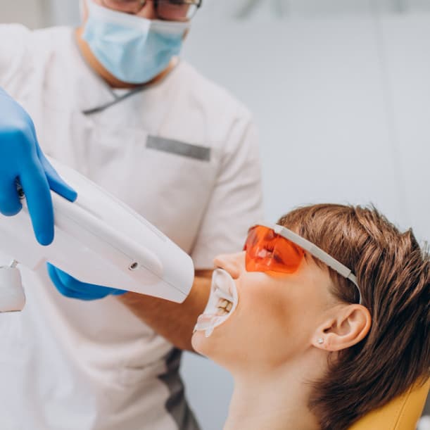 Achieve a brighter, whiter smile with professional teeth whitening in Albania. Safe, effective, and affordable cosmetic dental solutions.